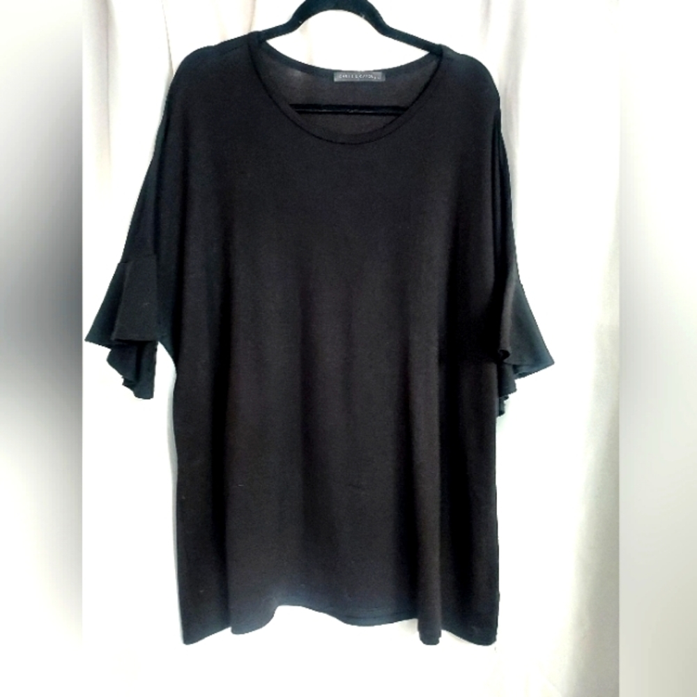 Chris & Carol Plus Size 3X. Black Loose Fit